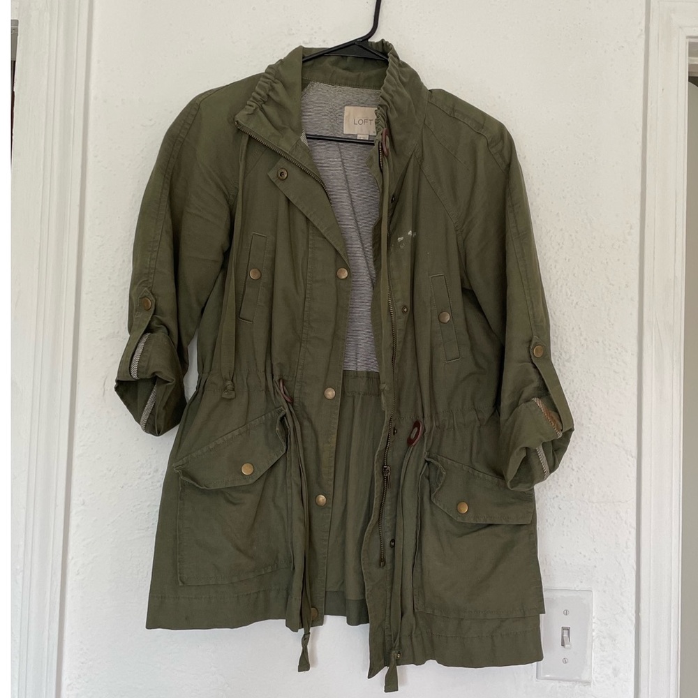 Loft army green jacket size XSP